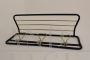 Vintage brass wall coat rack with hat rack