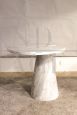 Pair of Angelo Mangiarotti coffee tables in white Carrara marble