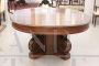 Antique oval table extendable up to 7.80 m in walnut wood