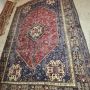 1930s Ashfar Persian Rug in Red and Blue, 266 x 180 cm
