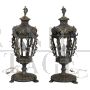 Pair of bronze table lanterns from the early 1900s