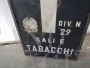 Vintage Italian tobacconist license plate from the 1960s