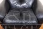 Pair of Sapporo armchairs by Mobil Girgi in black skai leather
