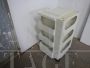 Boby office storage trolley by Joe Colombo, ivory white         
