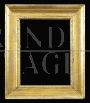 Antique Neapolitan Empire frame in carved and gilded wood