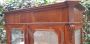 Antique walnut and glass display curio cabinet