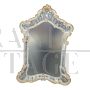 Murano glass mirror with floral motifs