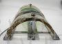 Wall light applique attr. Mazzega in Murano glass with green decoration