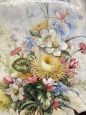 Large antique Italian Bassano majolica plate with floral decoration