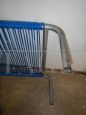 Vintage blue outdoor cot in aluminium from the 70s