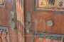 Rare 19th century Tyrolean carved and painted wardrobe with secret compartments
