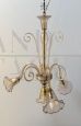 Cappellin Venini Murano glass chandelier, 1930s