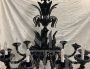 Rezzonico chandelier by Seguso in black Murano glass
