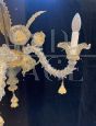 Rezzonico wall lamp in gold Murano glass, Seguso 1980s