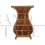 Wavy design chest of drawers in birch briar and rosewood