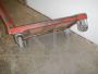Industrial metal trolley with oak top, 1970s