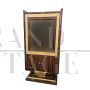Art Deco style display cabinet in wood and parchment