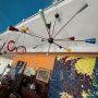 Original Sputnik chandelier by Stilnovo with 12 colored cone light points
