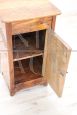 Antique 19th century high bedside table in walnut wood