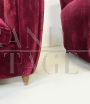 Pair of 1940s Art Deco armchairs in burgundy velvet