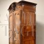 Antique Louis XV wardrobe or cupboard in walnut and cherry with carvings, 18th century