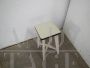 Vintage stool in fir and white formica, 1950s