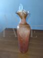 Orange artistic glass bottle vase