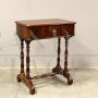 Louis Philippe walnut coffee table from the 19th century with drawer