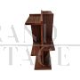 Art deco style magazine rack or small bookcase in walnut wood