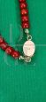 Vintage Sardinian red coral and gold necklace
