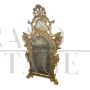 Mirror in gilded wood and decorated mirror glass     