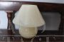 Cream colored Murano glass mushroom lamp, 1970s