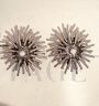 Pair of space age sunburst wall lights, 1970s