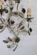 Pair of 20th century silver-plated metal wall lights