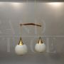 Stilnovo chandelier from the 1950s with two spheres
