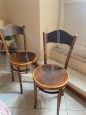 Set of 4 chairs by Jacob & Josef Kohn decorated on seat and back