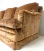 Tawny brown silk velvet sofa