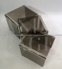 Smoked glass nesting tables by Gallotti & Radice, 1980s, set of 3