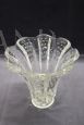 Vase in transparent artistic Murano glass with bubbles, 1950s