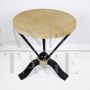 Art Deco style round coffee table with parchment top