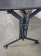 Arco office table or desk by Olivetti with leather top