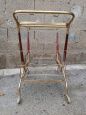Serving trolley by Cesare Lacca in wood, brass and glass