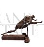 Giovanni Naglia - Bronze sculpture with a figure in dynamic movement