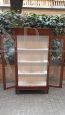 Antique walnut and glass display curio cabinet