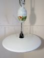 1930s up and down pendant light in painted ceramic