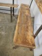 Pair of rustic wooden benches from the 1950s