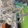 Large antique crystal chandelier from the late 19th century