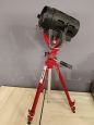 Small vintage cinema spotlight with tripod