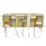 Large 6-drawer dresser with colored glass inserts