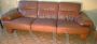 Vintage three seater sofa in brown leather